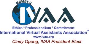 International Virtual Assistants Association, Cindy Opong - President-Elect
